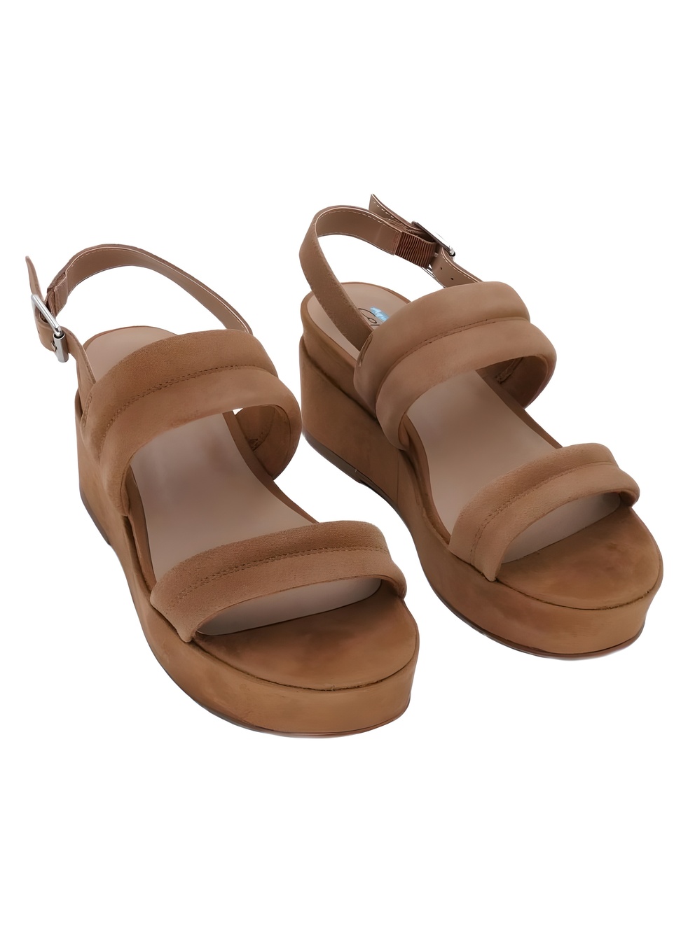 Aqua College Womens Nuria Slingback Platform Sandal Tan Brown Size 8M